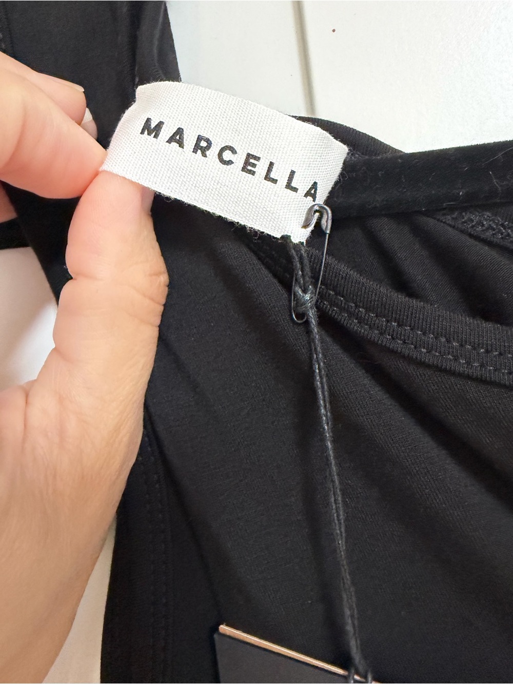 NWT MARELLA S Black Noelle Asymmetric Cutout Tank Top - Picture 3 of 4